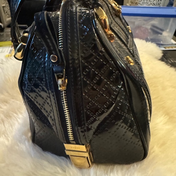 Gucci Babouska studded Black Patent Leather Shoulder Bag - Picture 10 of 16